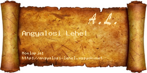 Angyalosi Lehel névjegykártya